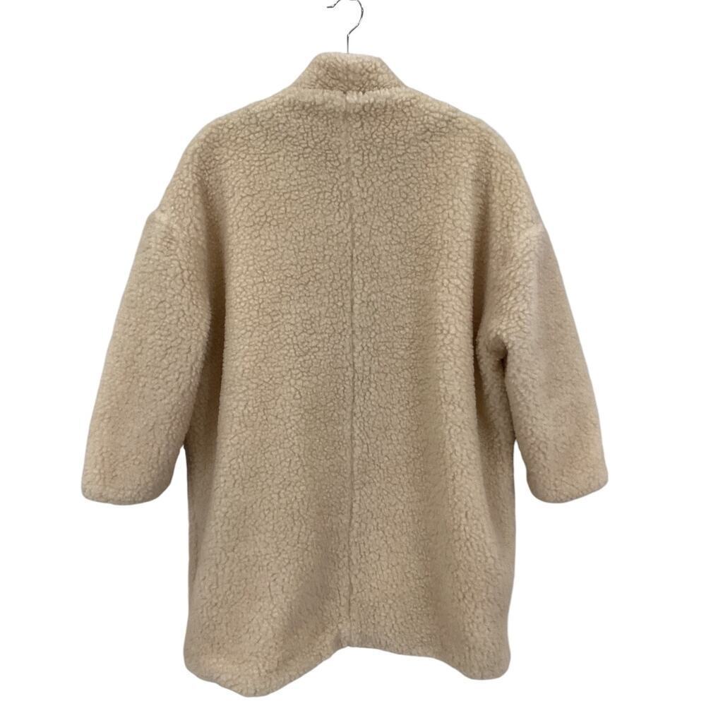 Emerson Fry Teddy Bear Coat In Ivory Size Large Oversized Fit - Picture 11 of 14